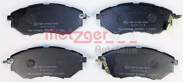 METZGER 1170841 Bremsbelagsatz, Scheibenbremse